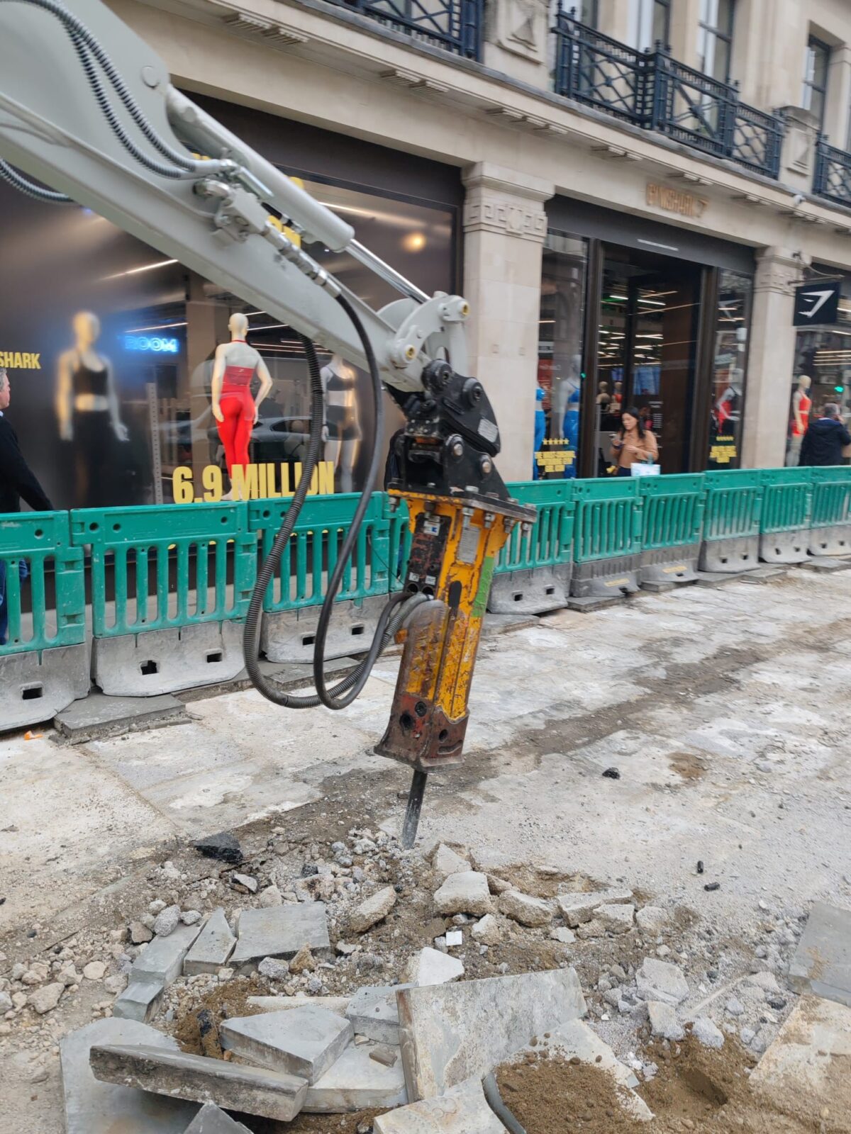 OKB Breaker breaking up some roadworks