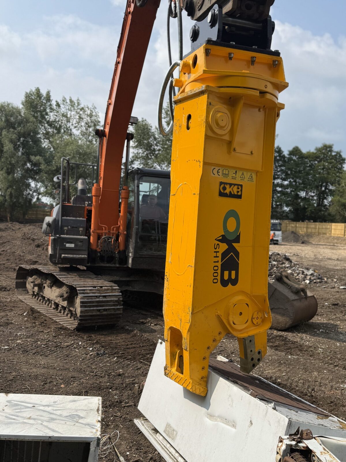 OKB Shears attached to an excavtor